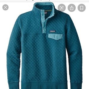 Patagonia cotton quilt snap pullover-small